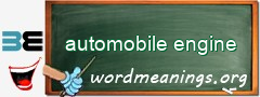 WordMeaning blackboard for automobile engine